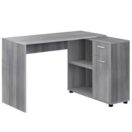Monarch Specialties Computer Desk, Home Office, Corner, Storage Drawers, 46"L, L Shape, Work, Laptop, Laminate, Grey I 7351